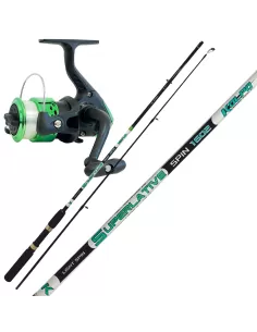 Combo Spinning Completo di Canna Mulinello e Filo Kit da pesca All Fishing