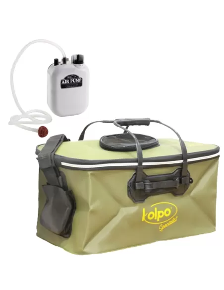 Kit Borsa in Eva Stagna con Ossigenatore Kit da pesca Kolpo