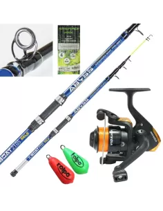 Kit Pesca Fondo con Canna Mulinello Filo Ami Legati e Piombi Kit da pesca Kolpo