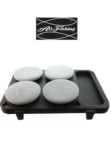 Piatto porta esche con quatto contenitori Panchetti Sedie e Accessori All Fishing