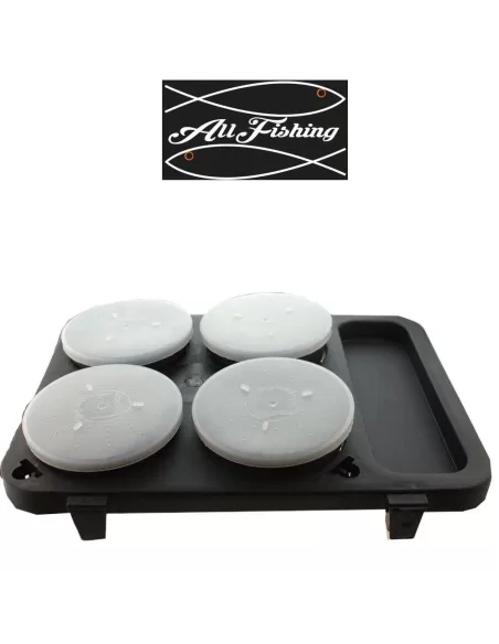 Piatto porta esche con quatto contenitori Panchetti Sedie e Accessori All Fishing
