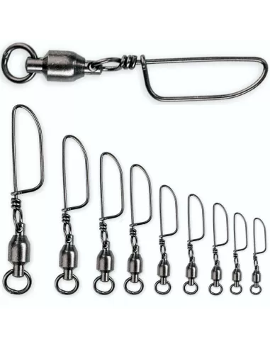 Girelle con cuscinetto a sfera e moschettone 5 pz Minuteria Fishing Ferrari