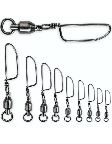 Girelle con cuscinetto a sfera e moschettone 5 pz Minuteria Fishing Ferrari