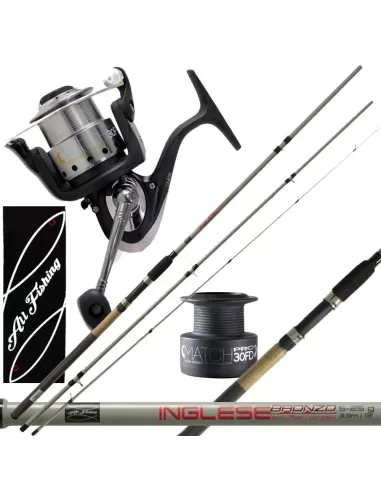 Kit pesca inglese canna all fishing e mulinello veloce Canne inglesi All Fishing