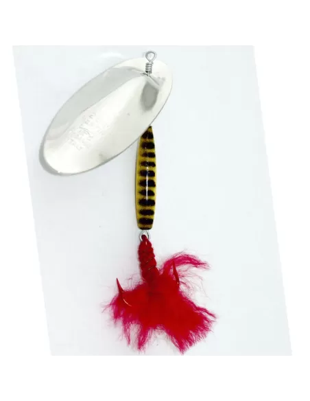 Martin tigrato giallo 28 grammi fiocco rosso Esche Artificiali Martin