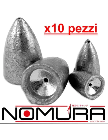 Nomura bullet sinkers piombo proiettile Esche Artificiali Nomura