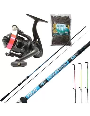 kit Canna e Mulinello Pellet Da Pesca a Feeder Kit da pesca Kolpo