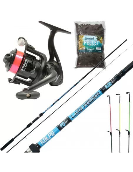 kit Canna e Mulinello Pellet Da Pesca a Feeder Kit da pesca Kolpo