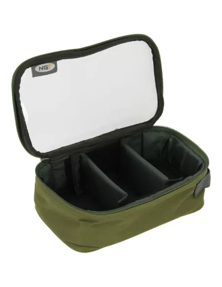Ngt Borsa Porta Piombi e Accessori Chiusura Trasparente Carpfishing