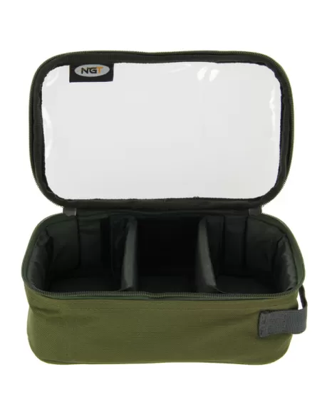 Ngt Borsa Porta Piombi e Accessori Chiusura Trasparente Carpfishing