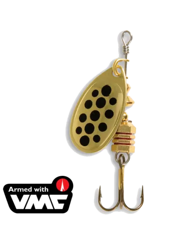 Cucchiaino Rotante Da Spinning Paletta Oro Punti Neri Esche Artificiali Take