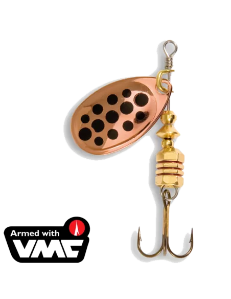 Cucchiaini Rotante Da Spinning Paletta Bronzata Punti Neri Esche Artificiali Take
