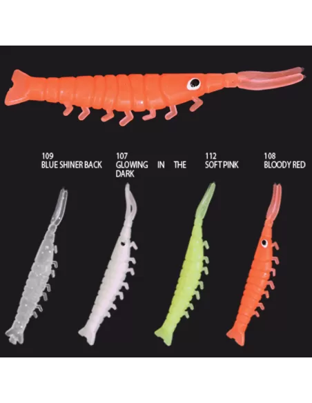 Nomura Gamberetto Shrimp Da Pesca Spinning Trout Area Light Game  Esche Artificiali Nomura