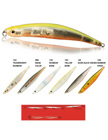 Nomura Artificiale Curvo Death Fish Galleggiante 11 Centimetri Esche Artificiali Nomura