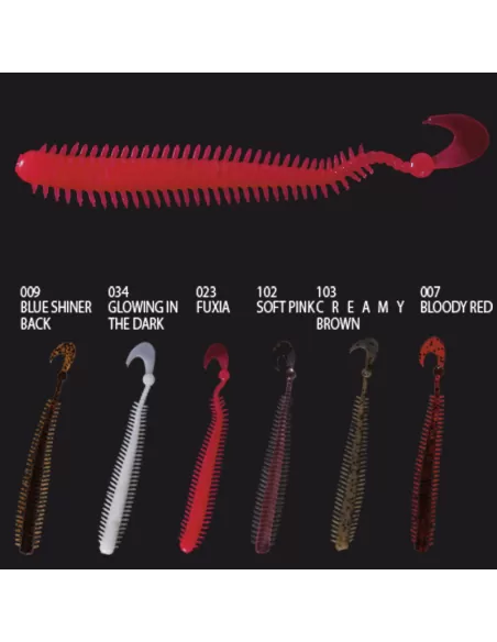 Nomura Gomma Da Spinning Bass Sensum Worm 10 Centimetri Esche Artificiali Nomura