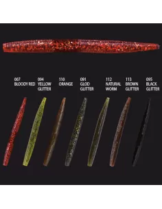 Nomura Super Soft Sensi Worm Spinning Rubber with Glitter 11.5cm 