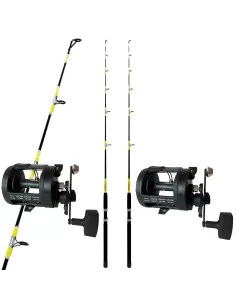 Double Trolling Trolling Combo 2 Fishing Rods 2 Reels