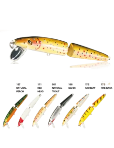 Nomura Artificiale Minnow Snodato Per Luccio Trota Persici Esche Artificiali Nomura