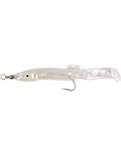 Anguillina Artificiale Bianca Perlata Confezione da 5 Pezzi Esche Artificiali Lineaeffe
