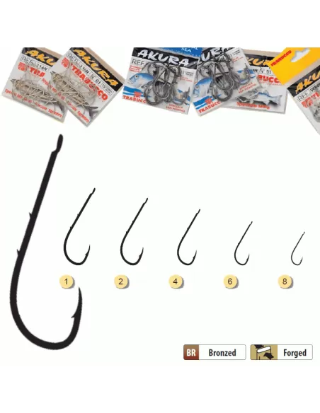 Trabucco Ami Akura long shank for bait Micro-pin buckle
