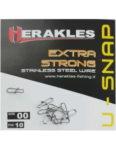 Herakles Moschettone Spinning e Surf Casting Duo Lock Snap Misura 00 Esche Artificiali Herakles