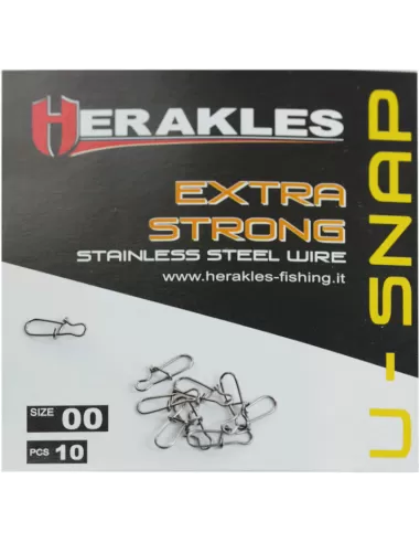 Herakles Moschettone Spinning e Surf Casting Duo Lock Snap Misura 00 Esche Artificiali Herakles
