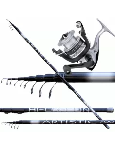 Carbon rods Bolognese Artistic Reel Kit Tan 