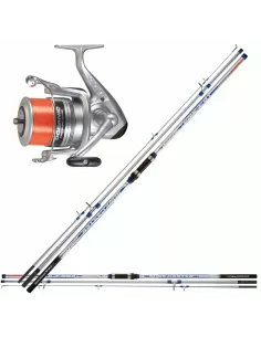Surf Casting Rod Reel Combo Kit Trebuchet Three Piece With Thread 