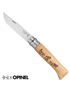 Opinel Coltello Inox Numero 08 Animalia Trota  Coltelleria Opinel
