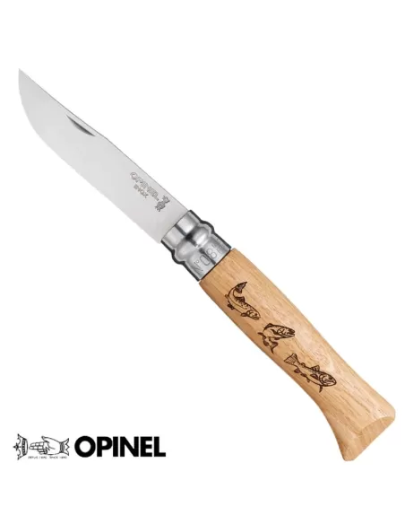 Opinel Coltello Inox Numero 08 Animalia Trota  Coltelleria Opinel