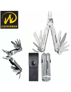 Leatherman Rebar Con Fodero Cuoio Pinza multiuso Pressionale 17 Attrezzi in Uno Coltelleria Leatherman