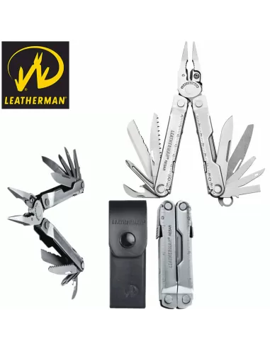 Leatherman Rebar Con Fodero Cuoio Pinza multiuso Pressionale 17 Attrezzi in Uno Coltelleria Leatherman