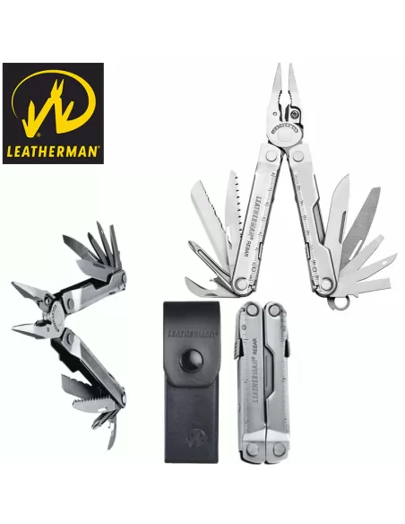 Leatherman Rebar Con Fodero Cuoio Pinza multiuso Pressionale 17 Attrezzi in Uno Coltelleria Leatherman