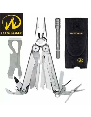 Leatherman Wave + Croc Con Fodero Cordura Pinza multiuso Pressionale + Croc Coltelleria Leatherman