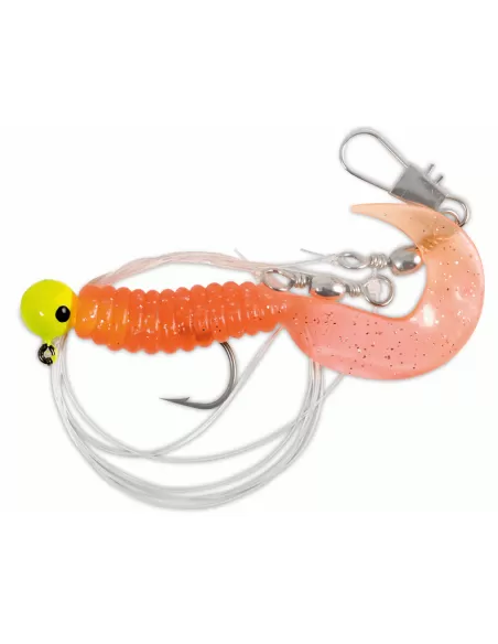 Montatura Pronta Spinning Con Falcetto e Testa Piombata Arancione Esche Artificiali Lineaeffe