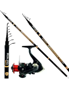 Kolpo Combo Peach Bolognese Carbon Rod Rings Sic Reel 6 bb Coil Aluminum 