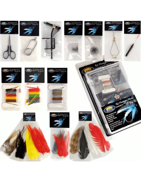 Kit Attrezzi e Materiali per la costruzione Mosche Pesca a mosca Lineaeffe
