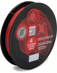 Trecciato Rosso fluo 275 Mt. 4 Capi Fili da pesca Fishing Ferrari