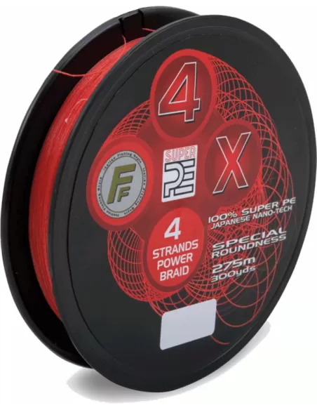Trecciato Rosso fluo 275 Mt. 4 Capi Fili da pesca Fishing Ferrari