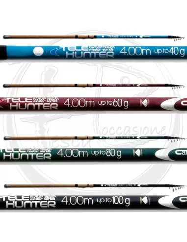 Fishing Ferrari Canna Carborex Tele Hunter In Carbonio Intrecciato Canne da pesca Fishing Ferrari