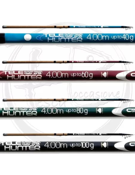 Fishing Ferrari Canna Carborex Tele Hunter In Carbonio Intrecciato Canne da pesca Fishing Ferrari