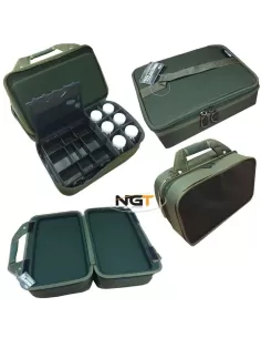 Ngt Folding Carp System And Storage Case Bosra Porta Accessori Con Tavolino Carpfishing