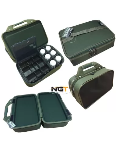 Ngt Folding Carp System And Storage Case Bosra Porta Accessori Con Tavolino Carpfishing