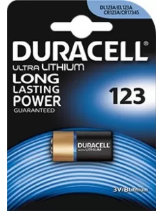Duracell DL123A Lithium Battery CR123A Photo 123 for flashlights EL123A CR17345 