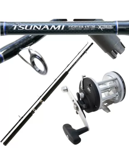 Kit Trabucco Canna Tsunami Fighter e Mulinello Sea Captain Kit da pesca Trabucco