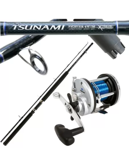 Jd Trolling Rod and reel kits Trabucco Tsunami Fighter