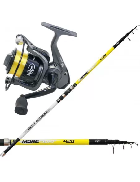 Kit Pesca Surf casting Canna Mulinello e Filo Kit da pesca Kolpo
