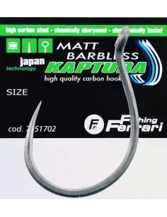 Kaptura Ami con Occhiello Speciali per Feeder Matt Barbless Specialist Ami sfusi Fishing Ferrari