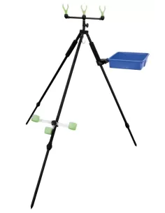 Tripode Alluminio 3 Canne Surf Telescopico Con Servitora 