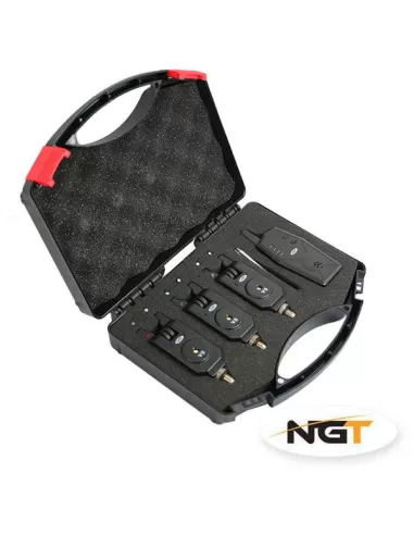 Ngt Bite Alarm Set 3 Avvisatori + Centralina Wireless Carpfishing